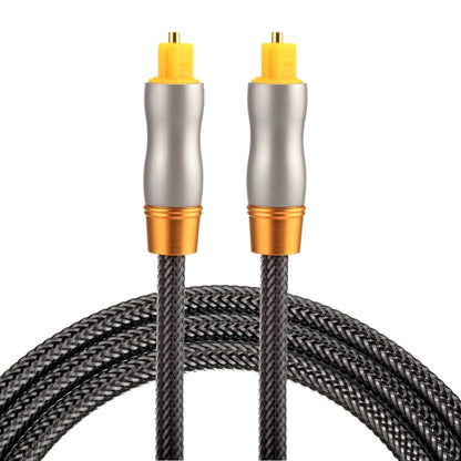1 m OD6.0 mm apzeltīts metāla galviņas austs Toslink vīriešu un vīriešu digitālais optiskais audio kabelis