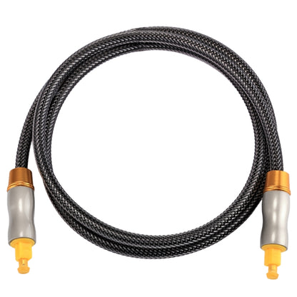 1 m OD6.0 mm apzeltīts metāla galviņas austs Toslink vīriešu un vīriešu digitālais optiskais audio kabelis