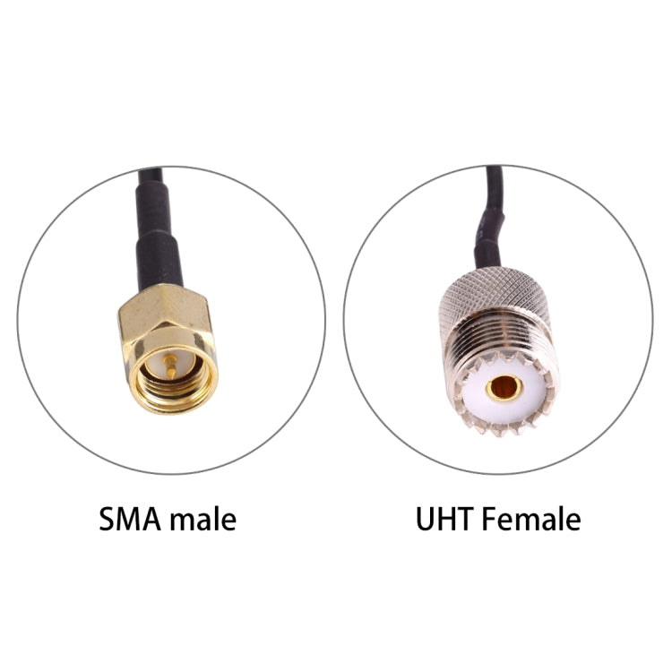 Кабель-адаптер UHF RG174 15 см (гнездо - штекер SMA)