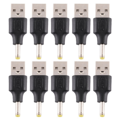 10 gab. 4.0 x 1.7 mm vīriešu un USB 2.0 vīriešu līdzstrāvas barošanas spraudņa savienotājs