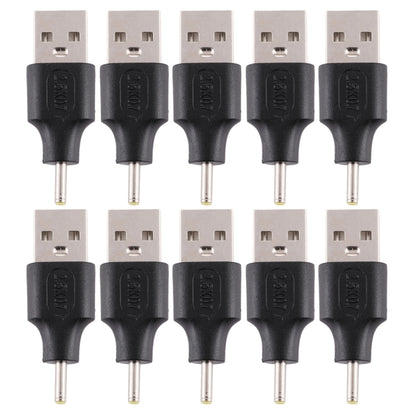 10 gab. 2,5 x 0,7 mm tēviņa un USB 2.0 tēviņa līdzstrāvas barošanas spraudņa savienotājs