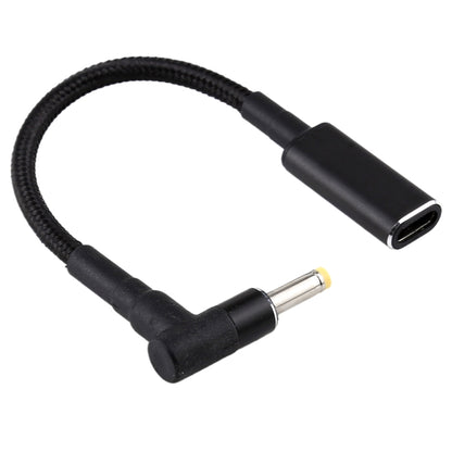 Кабель-адаптер с нейлоновой оплеткой 4,0 x 1,7 мм и угловым разъемом USB-C/Type-C