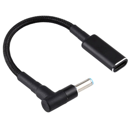 PD 100W 18.5-20V 4.5 x 0.6mm Elbow to USB-C / Type-C Adapter Nylon Braid Cable for HP