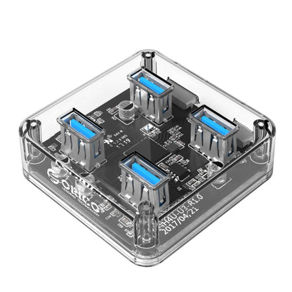 Прозрачный настольный концентратор ORICO MH4U-100 USB 3.0 с кабелем Micro USB 100 см