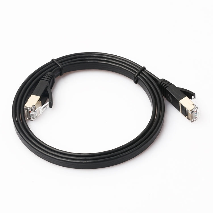 1m CAT7 10 Gigabit Ethernet Ultra Flat Patch Cable for Modem Router LAN Network - Built with Shielded RJ45 Connectors