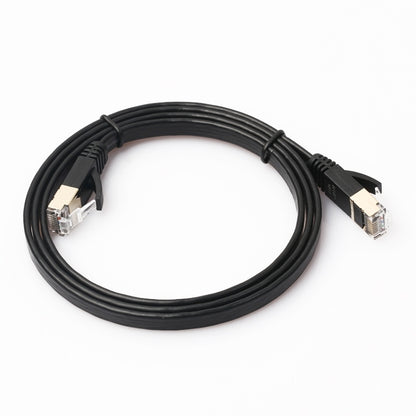 1m CAT7 10 Gigabit Ethernet Ultra Flat Patch Cable for Modem Router LAN Network - Built with Shielded RJ45 Connectors