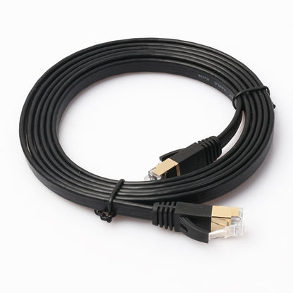 Ультраплоский соединительный кабель CAT7 10 Gigabit Ethernet длиной 1,8 м для локальной сети модема-маршрутизатора — с экранированными разъемами RJ45