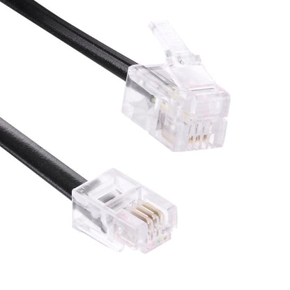 4 Core Male to Male RJ11 Spring Style Telephone Extension Coil Cable Cord Cable, Stretch Length: 5m