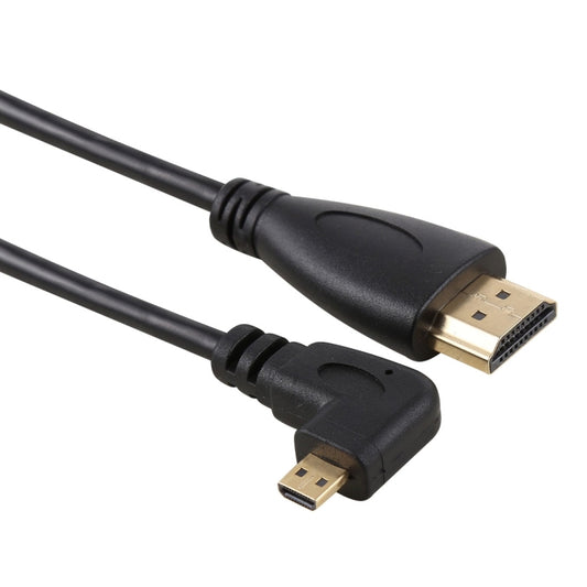 Кабель-адаптер 50 см 4K HDMI «папа» на Micro HDMI «папа» (левый угловой) с позолоченным разъемом