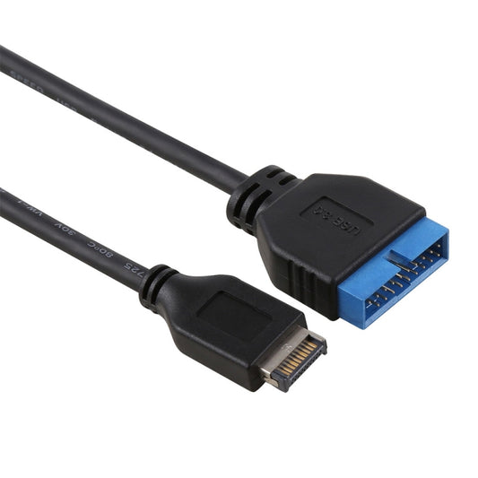30 cm USB 3.1 E tipa uz USB 3.0 mātesplates 19 kontaktu vīriešu paplašināšanas kabelis