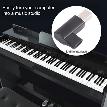 Адаптер USB-C/Type C (мама) на USB 2.0 B MIDI (папа) для электронных инструментов, принтеров, сканеров, фортепиано