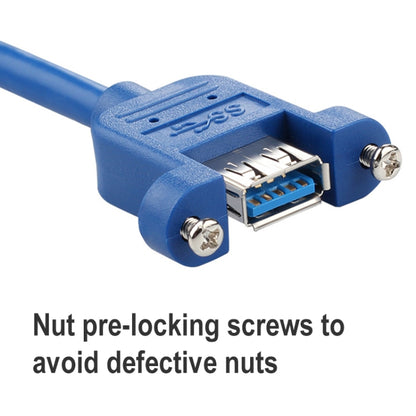 USB 3.0 Male to Female Extension Cable with Screw Nut, Cable Length: 3m