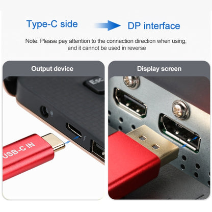 4K 60Hz USB-C / C tipa spraudnis uz DisplayPort spraudni HD adaptera kabelis