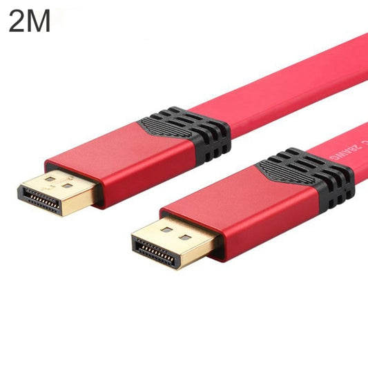 Плоский алюминиевый кабель-адаптер DisplayPort 1.2 (штекер) – DisplayPort 1.2 (штекер) 4K 60 Гц, длина кабеля: 2 м