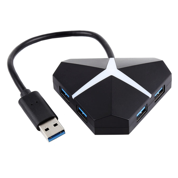 5 Gbps īpaši ātrs 4 portu USB 3.0 centrmezgla adapteris, kabeļa garums: aptuveni 20 cm