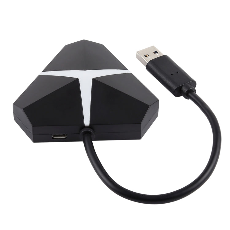 5 Gbps īpaši ātrs 4 portu USB 3.0 centrmezgla adapteris, kabeļa garums: aptuveni 20 cm