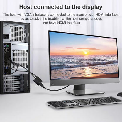 HDCO-VGAM2 1080P VGA-конвертер «папа» - «мама» HDMI с аудиокабелем 3,5 мм