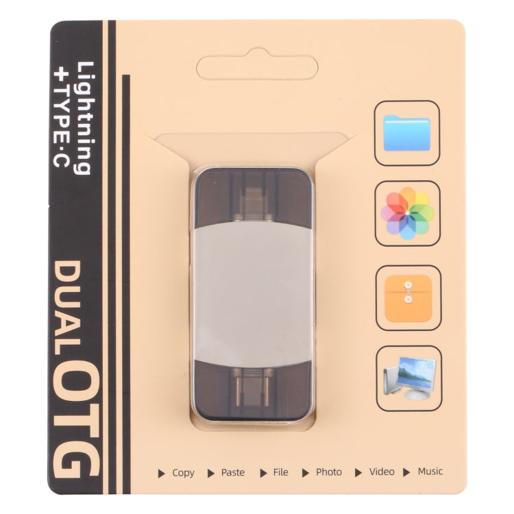 4 в 1 8-контактный + USB-C / Type-C (папа) на USB 3.0 + USB (мама) OTG картридер