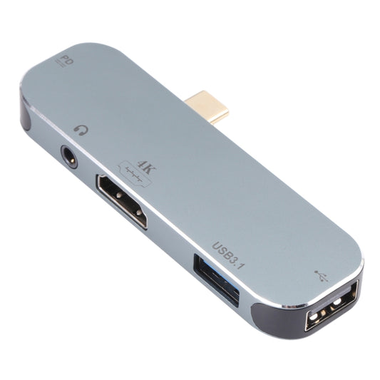 5-в-1 USB-C/Type-C (штекер) на PD USB-C/Type-C (зарядка) + 3,5-мм AUX + 4K HDMI + USB 3.1 + USB (женский)