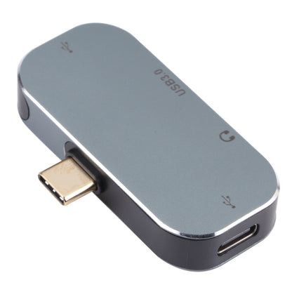 4-в-1 USB-C/Type-C (штекер) на USB-C/Type-C + 3,5 мм AUX + USB 3.0 + USB (гнездо)