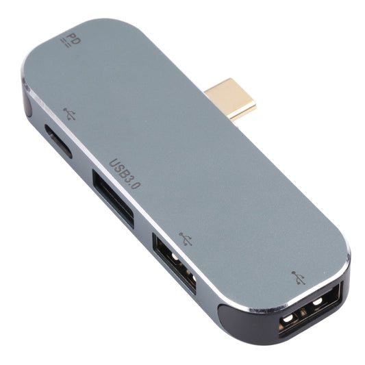Адаптер 5-в-1 USB-C/Type-C (папа) на два USB-C/Type-C + два USB + USB 3.0 (мама)