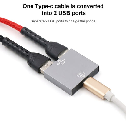 USB-C / Type-C Female to USB Female 1 to 2 Converter