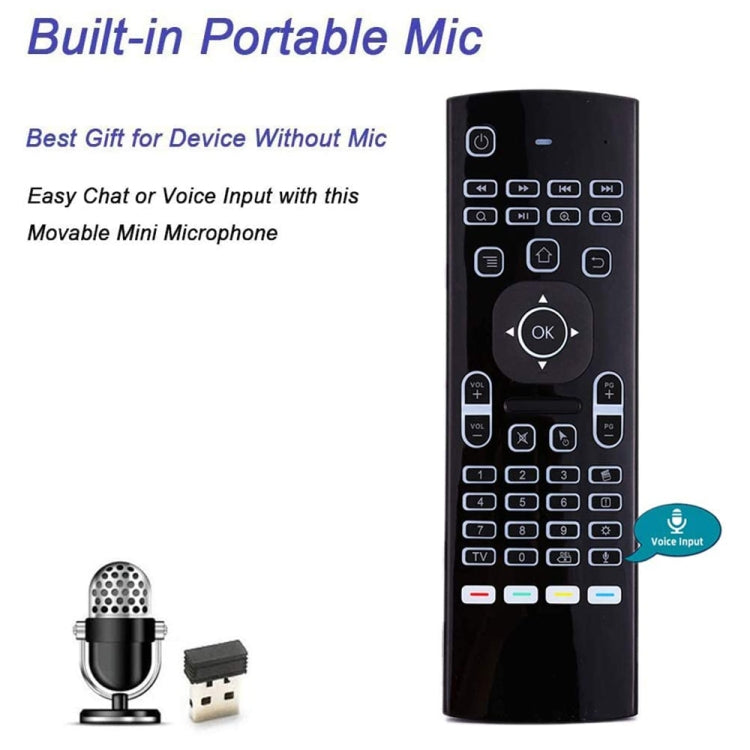 Беспроводная клавиатура Fly Air Mouse MX3-L Voice с подсветкой 2,4 ГГц с дистанционным управлением