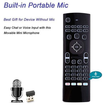 Беспроводная клавиатура Fly Air Mouse MX3-L Voice с подсветкой 2,4 ГГц с дистанционным управлением