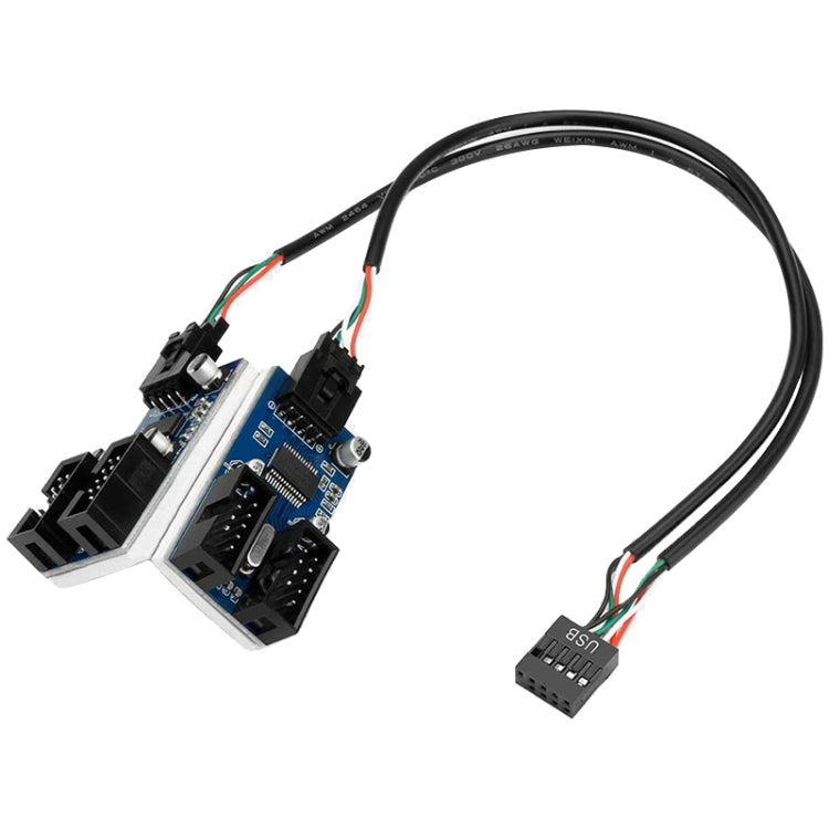 Печатная плата концентратора USB 2.0 Rocketek HC427 9-контактный, разветвитель 1-4