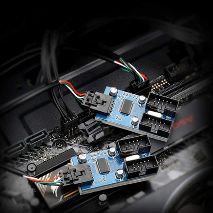 Печатная плата концентратора USB 2.0 Rocketek HC427 9-контактный, разветвитель 1-4