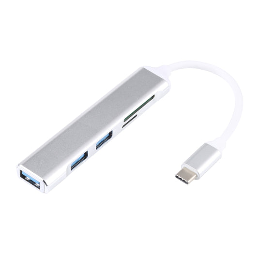 5 in 1 USB-C / Type-C 3.1 to SD / TF Card Slot + 3 USB 3.0 Ports Multifunctional Docking Station HUB