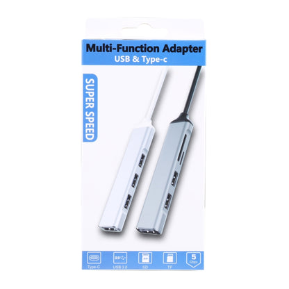 5-в-1 USB-C / Type-C 3.1 для карт SD / TF + 3 порта USB 3.0 Многофункциональная док-станция-концентратор