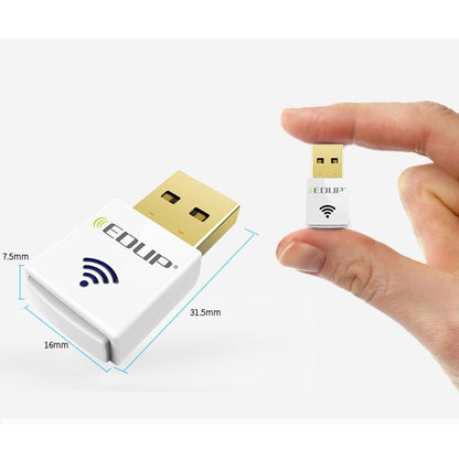 EDUP EP-AC1619 Мини Беспроводная USB-карта 600 Мбит/с 2,4 ГГц / 5,8 ГГц 150 Мбит/с + 433 Мбит/с Двухдиапазонная WiFi-сетевая карта для ноутбука / ноутбука / ПК