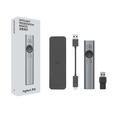 Беспроводной USB-прерыватель Logitech Spotlight 2,4 ГГц с дистанционным управлением и флип-ручкой для презентации PPT