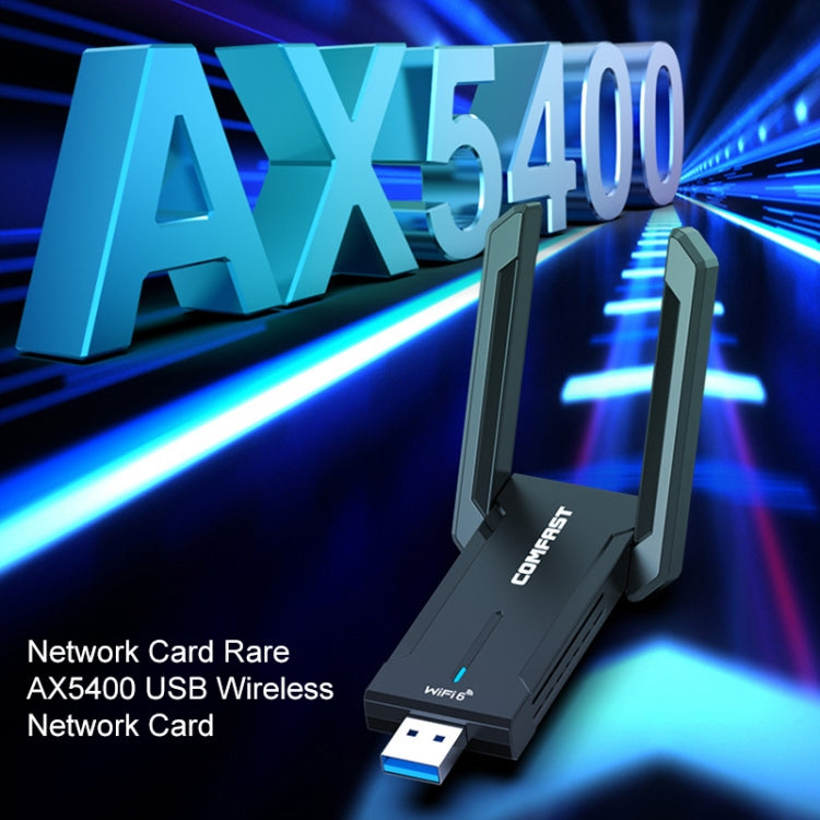 COMFAST 972AX 5400Mbps WiFi6 brīvas diska USB bezvadu tīkla karte