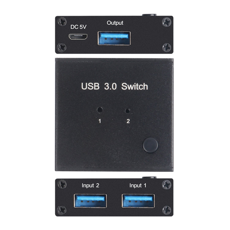 Коммутатор USB 3.0 AM-U301 с 2 входами и 1 выходом