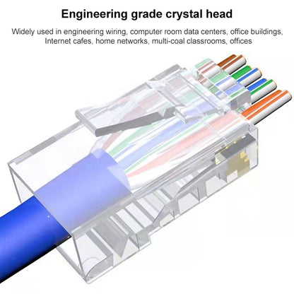 100 шт. / Упаковка: разъем Cat5e RJ45, неэкранированный, проходной, модульный, золотой: 3u