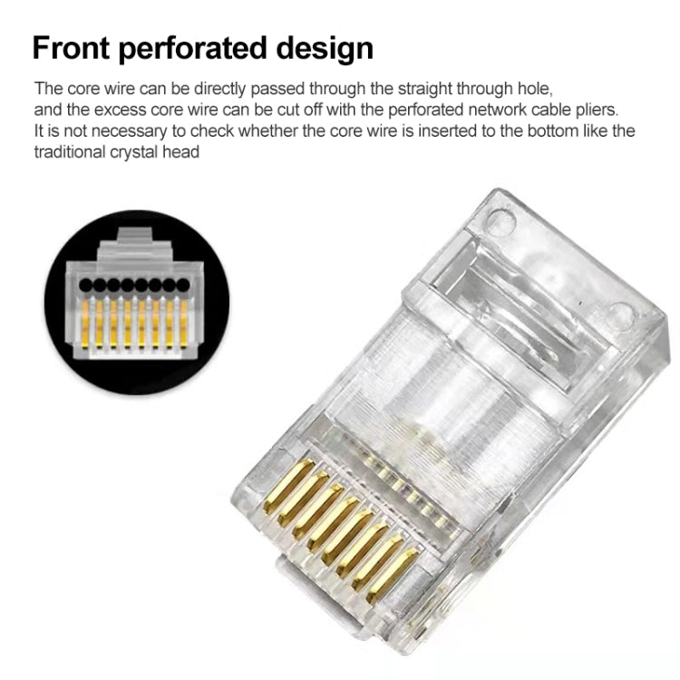 100 шт. экранированных проходных разъемов RJ45 Cat5e, модульных штекеров