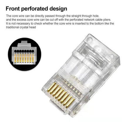 100 шт. экранированных проходных разъемов RJ45 Cat5e, модульных штекеров