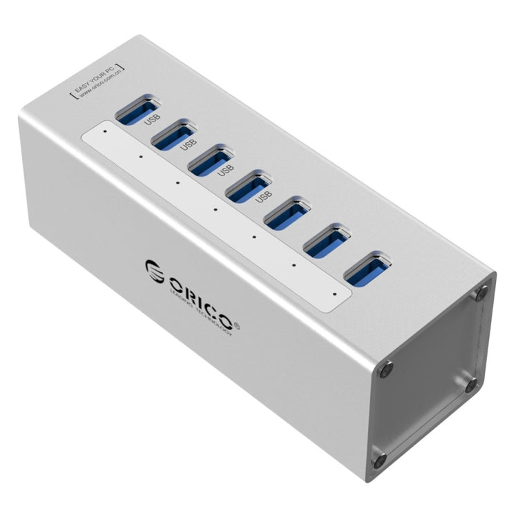 ORICO A3H7 алюминиевый высокоскоростной концентратор USB 3.0 на 7 портов с блоком питания 12 В/2,5 А для ноутбуков