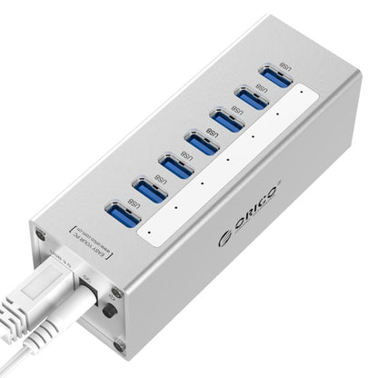 ORICO A3H7 алюминиевый высокоскоростной концентратор USB 3.0 на 7 портов с блоком питания 12 В/2,5 А для ноутбуков
