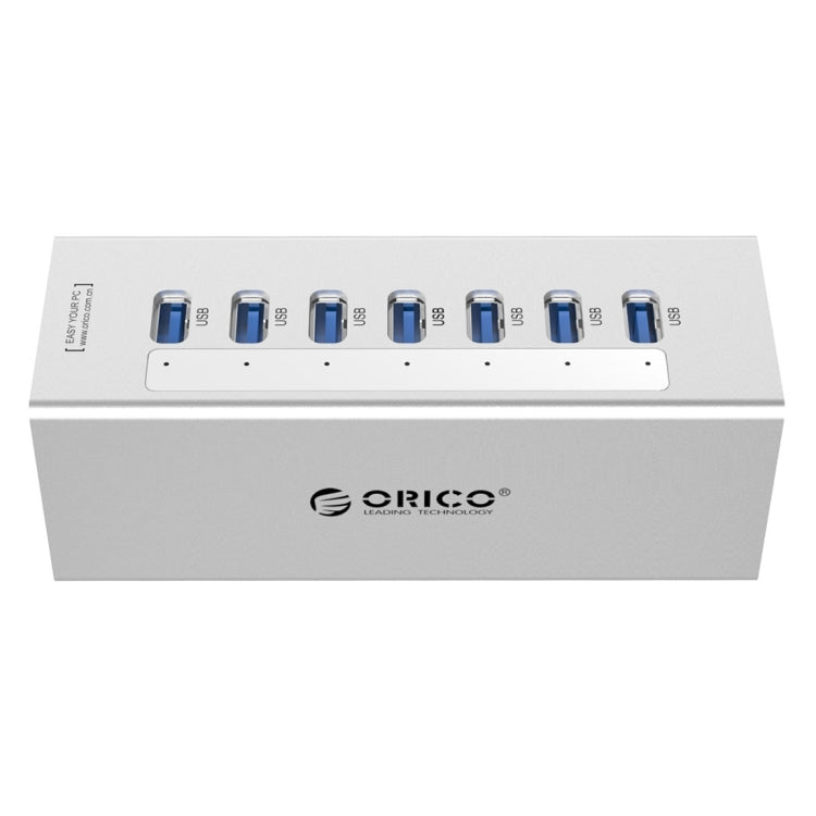ORICO A3H7 алюминиевый высокоскоростной концентратор USB 3.0 на 7 портов с блоком питания 12 В/2,5 А для ноутбуков