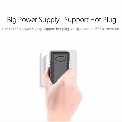 ORICO A3H7 алюминиевый высокоскоростной концентратор USB 3.0 на 7 портов с блоком питания 12 В/2,5 А для ноутбуков