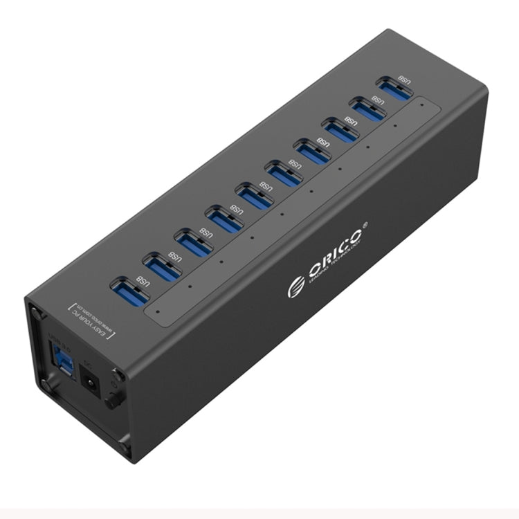 ORICO A3H10 алюминиевый высокоскоростной концентратор USB 3.0 на 10 портов с адаптером питания для ноутбуков