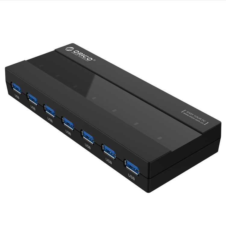 ORICO H727RK-U3 ABS High Speed 7 Ports USB 3.0 HUB with 12V Power Adapter for Laptops / Smartphones