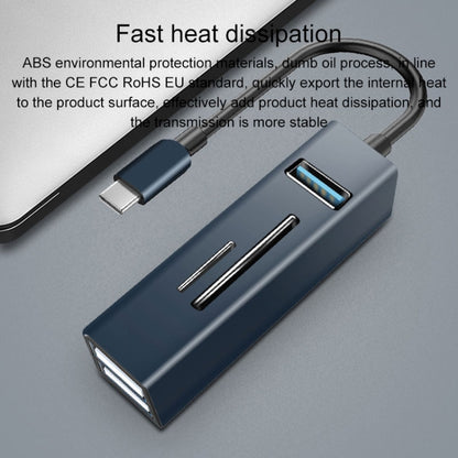 15101 5 in 1 USB3.0 to 3 x USB + SD / TF Card Reader HUB Adapter