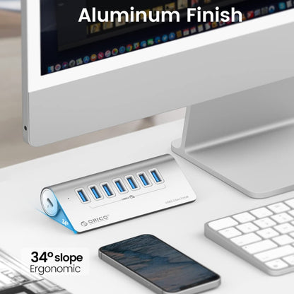 ORICO M3U7-G2 7-портовый USB 3.2 Gen2 10 Гбит/с концентратор из алюминиевого сплава с кабелем 1 м