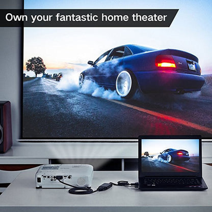 Кабель-адаптер UGREEN MM119 1080P Full HD VGA - DVI (24+1) «папа - мама» для компьютера, ПК, ноутбука, HDTV, проектора, DVD-видеокарты и других устройств с поддержкой VGA / DVI, длина кабеля: 50 см