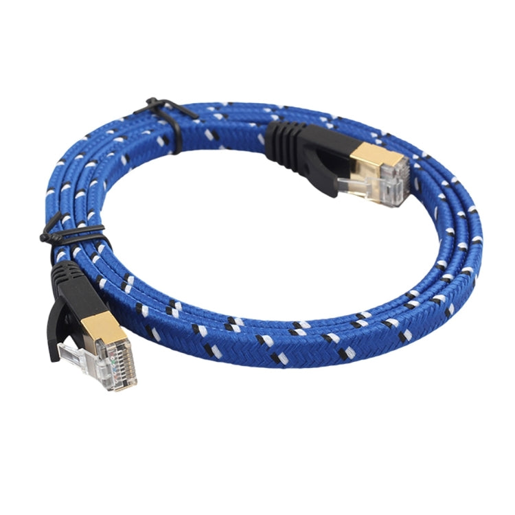 Позолоченный сверхплоский патч-корд CAT-7 10 Gigabit Ethernet длиной 1,8 м для локальной сети модема-маршрутизатора, оснащенный экранированным разъемом RJ45