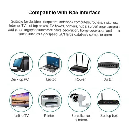 10pcs Cat6e Unshielded Pass Through RJ45 Connector Modular Plug
